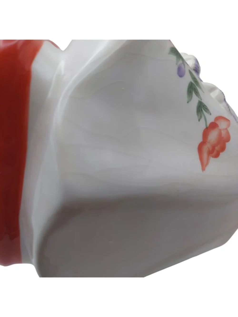 Little Red Riding Hood Cookie Jar Hand Painted Floral Jonal China Retro Vintage